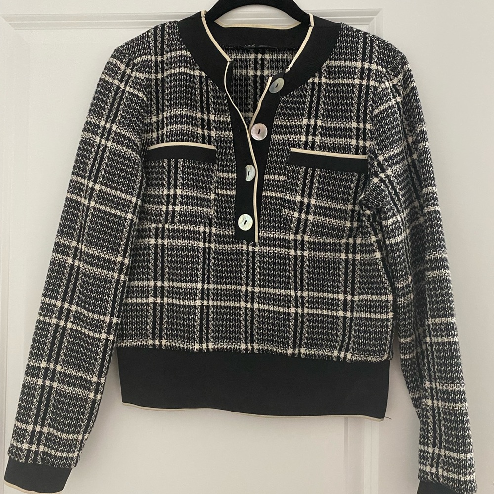 Zara Tweed Top